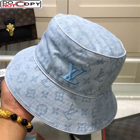 lv denim bucket hat.